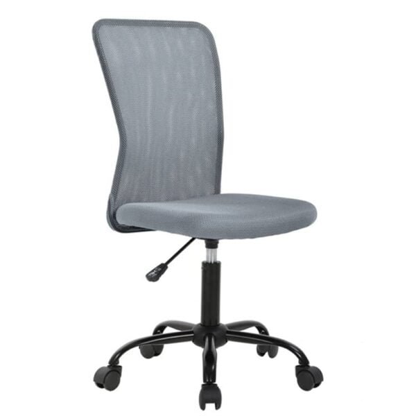 C101 - Armless chair Mesh Chair Suitable for Work from Home, Office Study Table Desh Computer Chair (Grey)