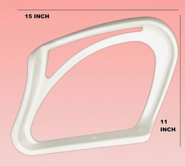 H20 Boom Chair Handle (1 Pair) | White | Easy Fit with Bolts & Key 10 Boom Handle White Handle (1 Pair) with nut Bolts and Key Easily fit to Every Chair (White)