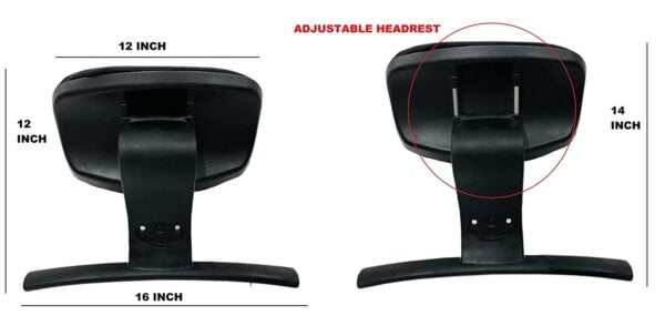 H25 Hangar Chair Headrest | Universal Fit | With Nut Bolts & Key 6 Hangar Chair Headrest Revolving Chair Head Rest Chair with nut Bolts and Key Easily fit to Every Chair