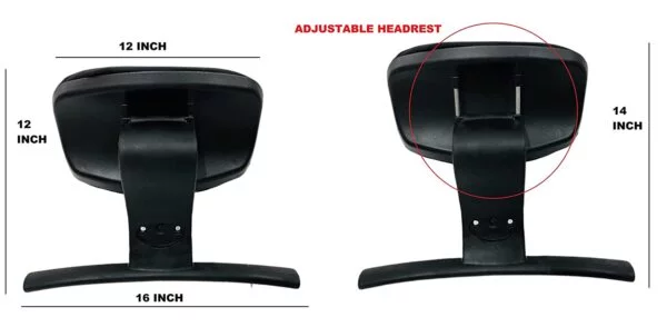 Hangar Chair Headrest Revolving Chair Head Rest Chair with nut Bolts and Key Easily fit to Every Chair
