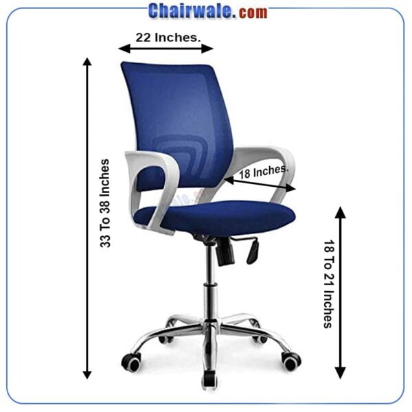 C129 Max Ergonomic Mesh Swivel Chair with Armrests (Blue)