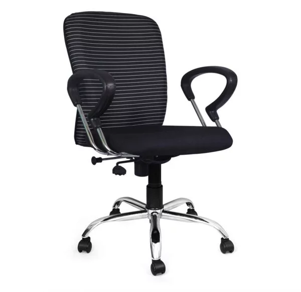 C121 Zebra Lining Medium Back Swivel Chair (Black) 6 C121 Zebra Lining Medium Back Swivel Chair (Black)