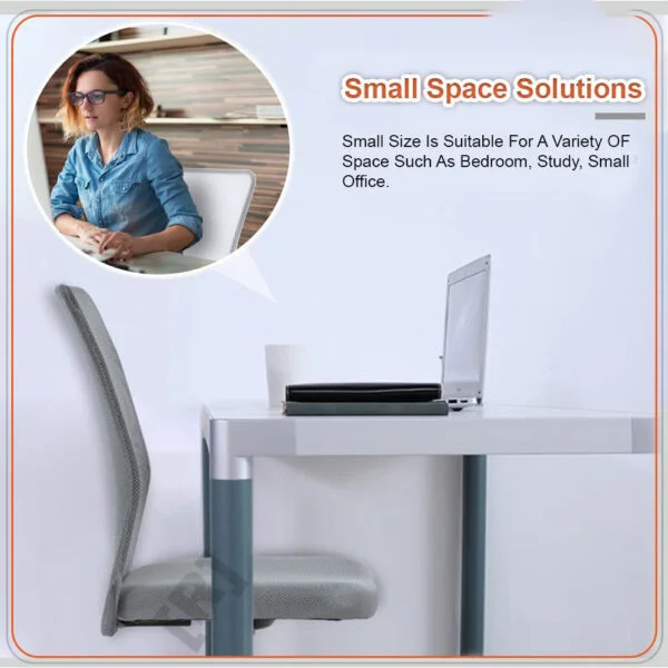 C101 Armless Mesh Chair | Work-from-Home & Office | Study & Computer Chair (Grey)