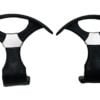 Fixed Handle Handle Fit to Every Revolving Chair with Nut Bolts and Key (Silver, Black, 1 Pair)