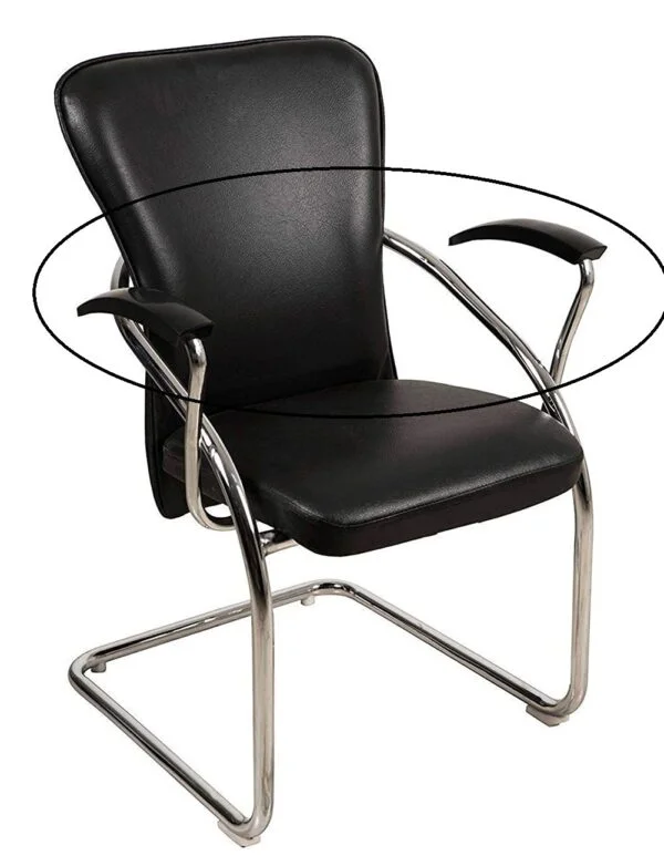 Revolving Visitor Chair PU Handles Set of 2 PC. fit to Every Chair with nut Bolts and Key