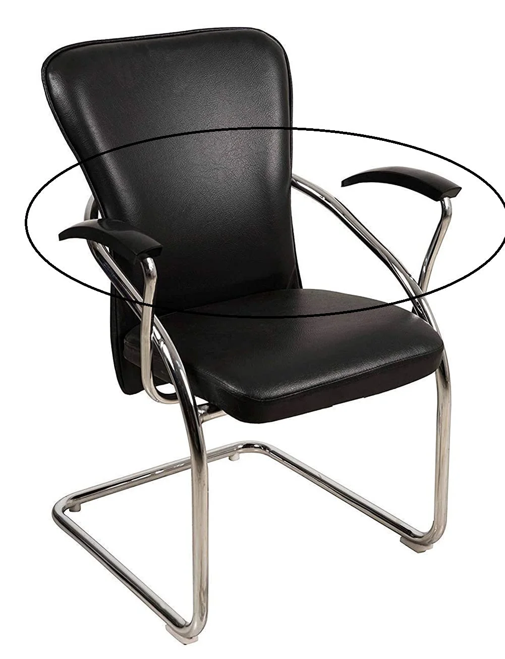 Revolving Visitor Chair PU Handles Set of 2 PC. fit to Every Chair with nut Bolts and Key