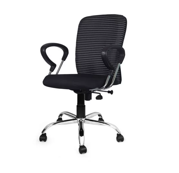 C121 Zebra Lining Medium Back Swivel Chair (Black) 7 C121 Zebra Lining Medium Back Swivel Chair (Black)