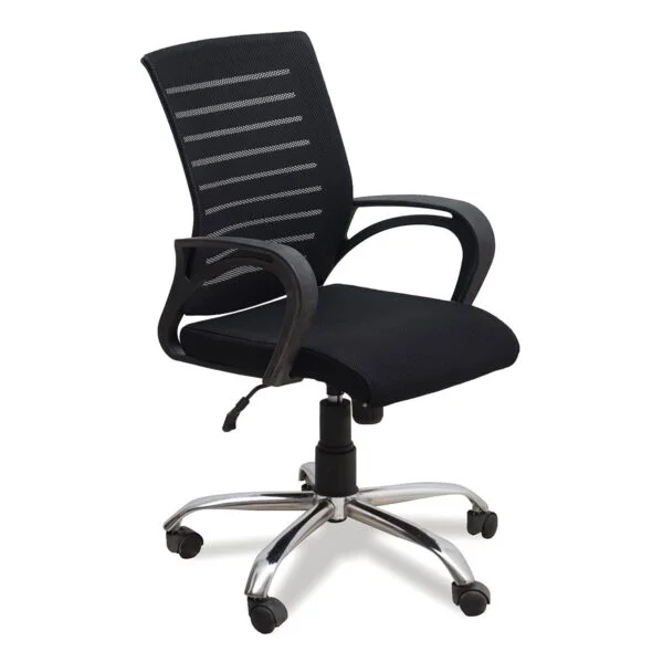 C110 Boom Ergonomic Mesh Office Chair | Swivel, Height Adjustable, Fixed PU Armrest (Black) 6 C110 Boom Ergonomic Mesh Office Chair | Swivel, Height Adjustable, Fixed PU Armrest (Black)