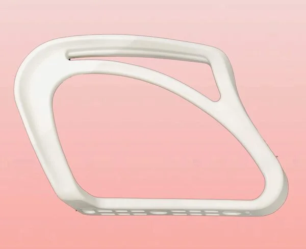 Boom Handle White Handle (1 Pair) with nut Bolts and Key Easily fit to Every Chair (White)