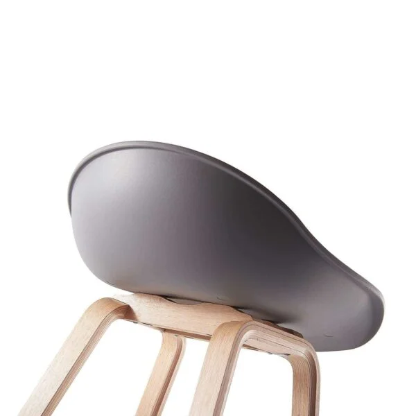 BS7  Set of 2 Grey Kitchen Bar Stools with PP Seat & Metal Legs (Adjustable Seat Height)