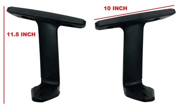 H01 Ola Adjustable Chair Handle with Armrest | Square Hard Pad, Universal Fit (Set of 1)