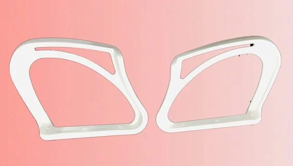 H20 Boom Chair Handle (1 Pair) | White | Easy Fit with Bolts & Key 8 Boom Handle White Handle (1 Pair) with nut Bolts and Key Easily fit to Every Chair (White)