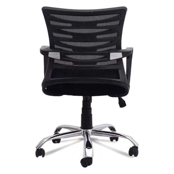C127 Rodeo Ergonomic Mesh Swivel Chair with Armrests (Black)