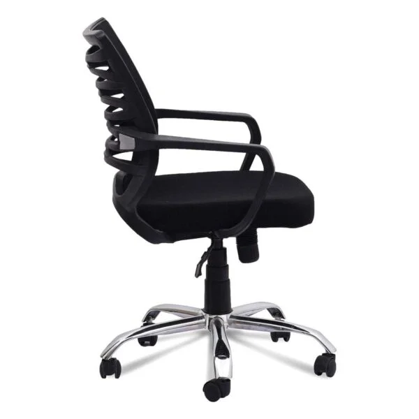C127 Rodeo Ergonomic Mesh Swivel Chair with Armrests (Black)