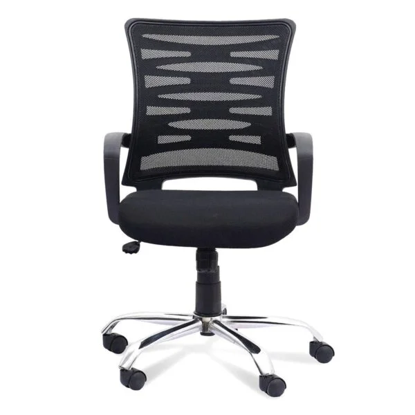 C127 Rodeo Ergonomic Mesh Swivel Chair with Armrests (Black)