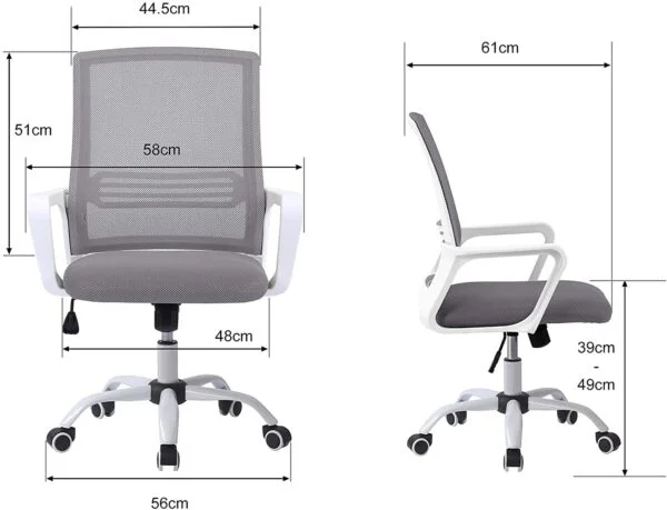 C116 Ergonomic Grey Mesh Office Chair | Swivel, Reclining, Adjustable Armrest & Lumbar Support 14 C116 Ergonomic Grey Mesh Office Chair | Swivel, Reclining, Adjustable Armrest & Lumbar Support