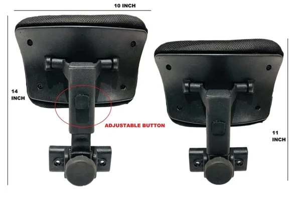 H19 Jazz Headrest Chair (Clip Type) | Black | Easy Fit with Bolts & Key 10 Jazz Head Rest Chair with Nut Bolts and Key Easily Fit to Every Chair (Clip Type) Black