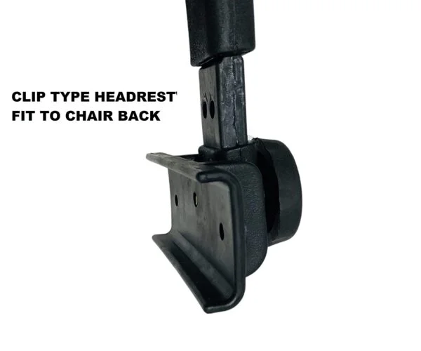 H19 Jazz Headrest Chair (Clip Type) | Black | Easy Fit with Bolts & Key 8 Jazz Head Rest Chair with Nut Bolts and Key Easily Fit to Every Chair (Clip Type) Black