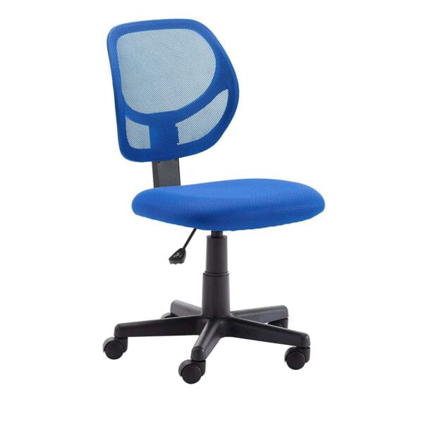 803 Mesh Armless Office Chair Mid-Back Computer Desk Chair (Blue) 10 803 Mesh Armless Office Chair  Mid-Back Computer Desk Chair (Blue)