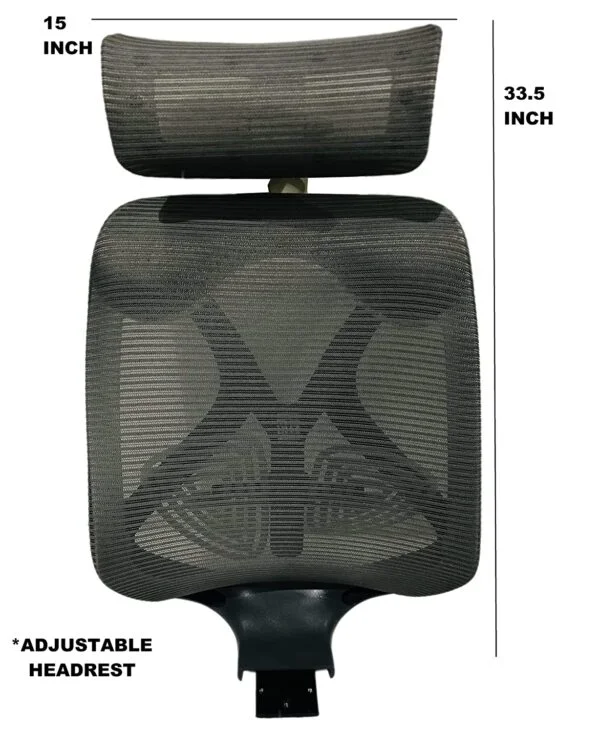 B09  High Back Chair Net Back with Headrest | Spare Parts & Accessories | Universal Fit (White)