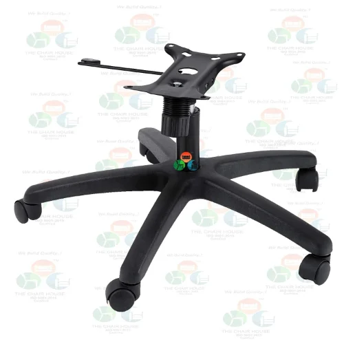 Office Chair Base 26 inch Swivel Heavy Duty Hydraulic Gas Lift 120mm Replacement with Bottom Plate Cylinder and 5 Casters (Conversion Base) Set 1