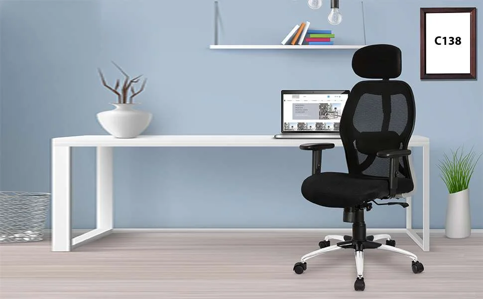 C138 Matrix High-Back Ergonomic Office Chair - Breathable Mesh Desk Chair with Adjustable Headrest, Lumbar Support & 150kg Capacity - Black 9 71b494df 1bd1 4741 8931 b2a70c02f36b. CR00970600 PT0 SX970 V1 1