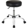 B11 - Height Adjustable Office/Bar/Kitchen Stool with Bonded Leather Upholstery, Black