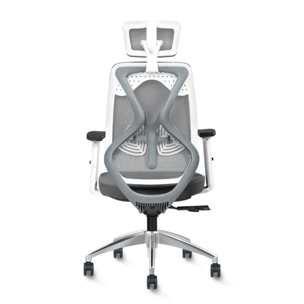Argon High Back Ergonomic Aluminum Base Mesh Home & Office Chair Imported Pneumatic Hydraulic | 2D Padded Adjustable ( Grey Chair ) - Image 3
