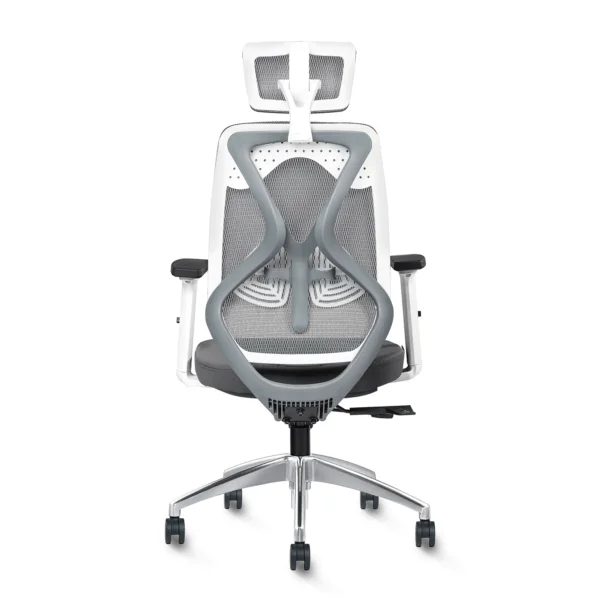 Argon High Back Ergonomic Aluminum Base Mesh Home & Office Chair Imported Pneumatic Hydraulic | 2D Padded Adjustable ( Grey Chair )