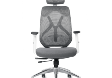 Argon High Back Ergonomic Aluminum Base Mesh Home & Office Chair Imported Pneumatic Hydraulic | 2D Padded Adjustable ( Grey Chair )