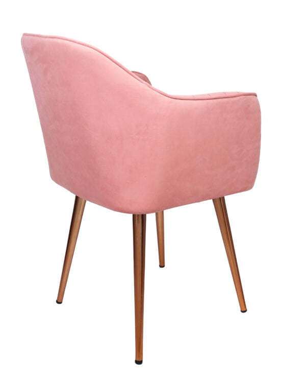 Lining Lounge Chair Pink Velvet Rose Gold Lag