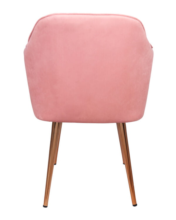 Lining Lounge Chair Pink Velvet Rose Gold Lag