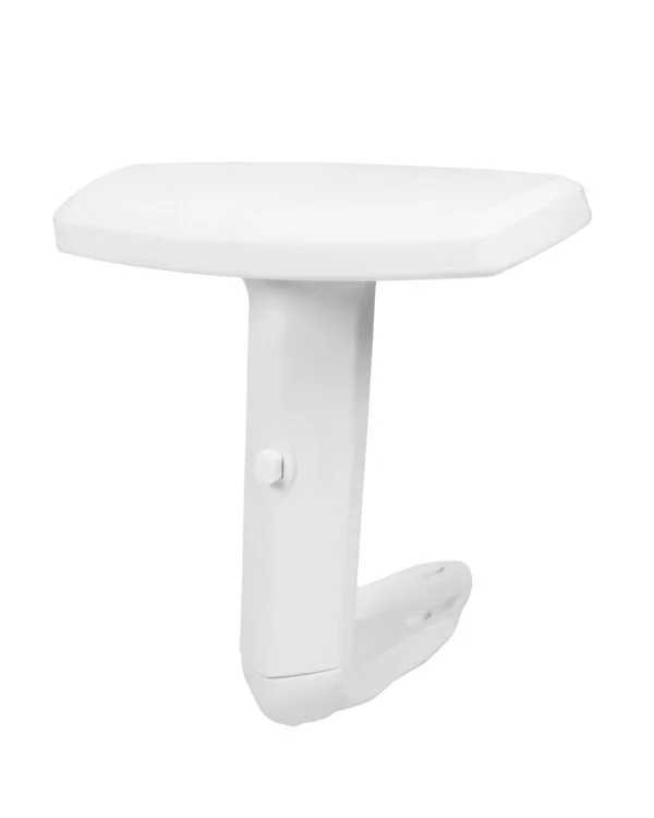 Ola White Adjustable Handle With White Pad Set -1 with nut Bolts & Key fit to Every Chair