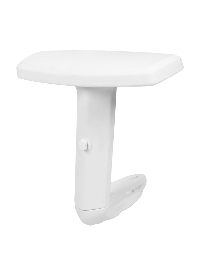 Ola White Adjustable Handle With White Pad Set -1 with nut Bolts & Key fit to Every Chair