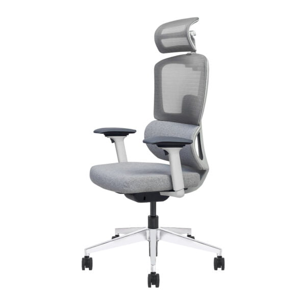 VERO High Back - Ergonomic 2D Headrest Chair with Auto Weight Sensing & 4 Dimensional Arms Eco-frindly Fibre seat with inbuild Slider Aluminum base