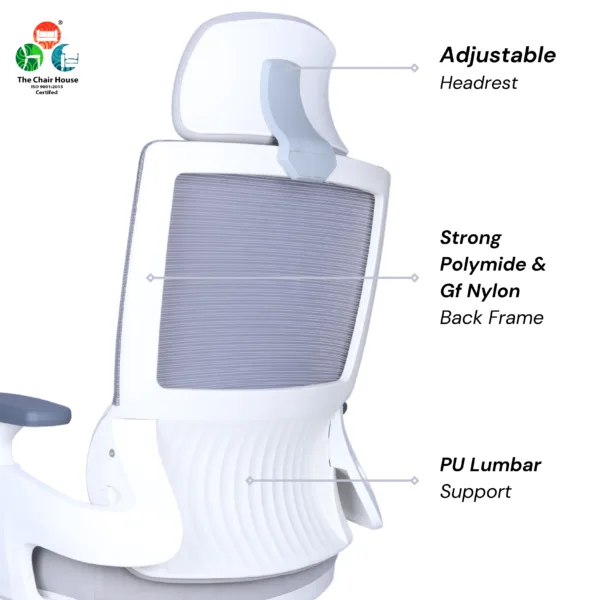 Comfy High Back Ergonomic Chair White