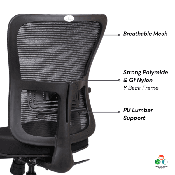 C150- Amco Medium Back Office Chair Executive with Synchro Mechanism, Multi Locking, and PU Soft Pad with Slider Arm Rest (Black) with our 3-year warranty, backed by our trusted brand