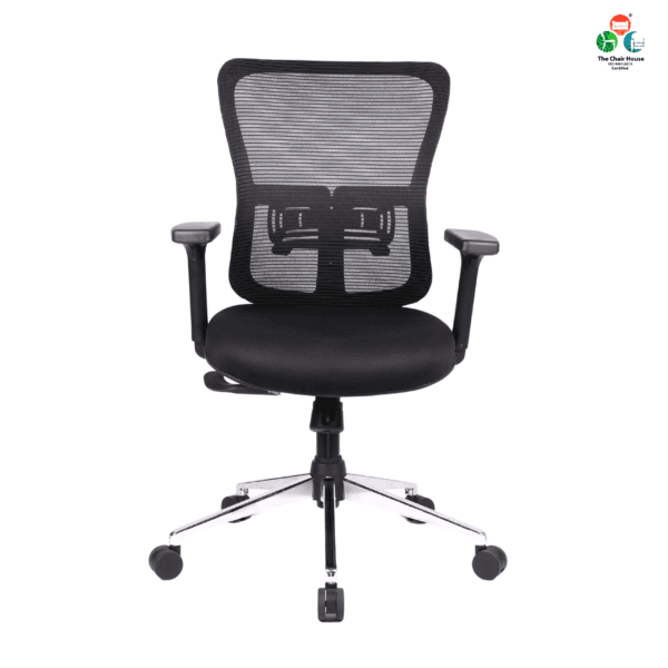 C150- Amco Medium Back Office Chair Executive with Synchro Mechanism, Multi Locking, and PU Soft Pad with Slider Arm Rest (Black) with our 3-year warranty, backed by our trusted brand