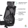 C151- Argon High Back Ergonomic Back Office Chair Executive with Synchro Mechanism, Multi Locking, and PU Soft Pad with Slider Arm Rest (Black) Premium Assurance: Our products are backed by a 3-year warranty against any manufacturing defects.