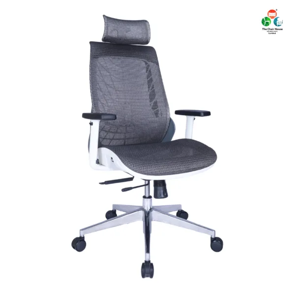 C125 - Zooper Hight Back Ergonomic Chair || Office & Home Chair (Grey & White)
