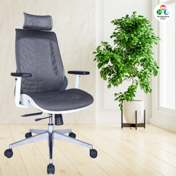 C125 - Zooper Hight Back Ergonomic Chair || Office & Home Chair (Grey & White)