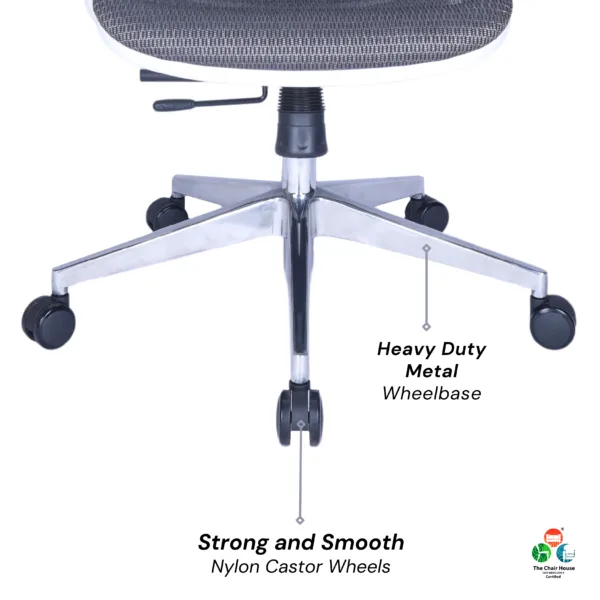 C125 - Zooper Hight Back Chair Imported Ergonomic, Office & Home Chair (Grey & White)