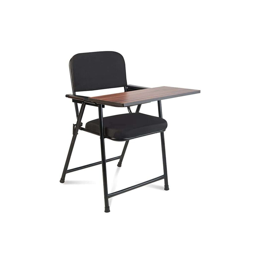 Ultimate Guide To Choosing The Best Study Chair 5 3. Folding Study Chair with Cushion and Adjustable Writing Pad for All Age