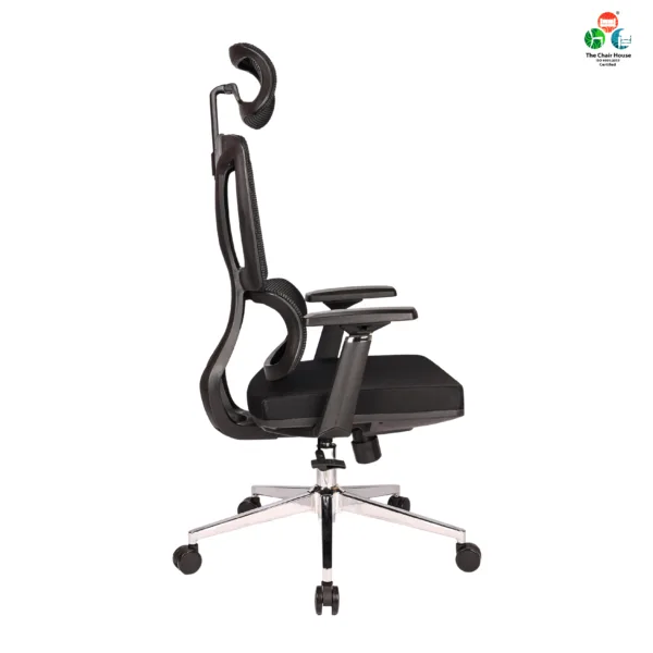 C154- VENZO High Back Ergonomic Mesh Office Chair with Auto Adjustable Lumbar Support, 3D Armrests, Multi-Tilt Lock Mechanism & Strong Chrome Base 5 years warranty 23 C154- VENZO High Back Ergonomic Mesh Office Chair with Auto Adjustable Lumbar Support, 3D Armrests, Multi-Tilt Lock Mechanism & Strong Chrome Base - (Black)