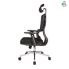 C154- VENZO High Back Ergonomic Mesh Office Chair with Auto Adjustable Lumbar Support, 3D Armrests, Multi-Tilt Lock Mechanism & Strong Chrome Base - (Black)