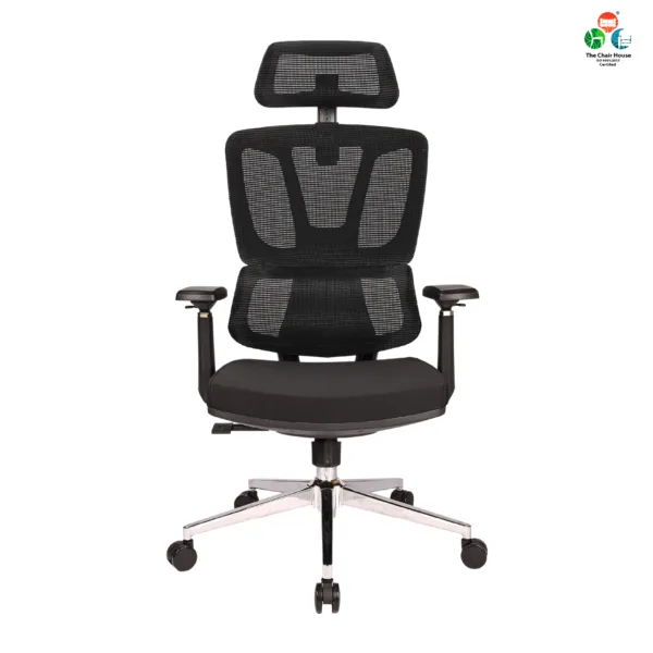 C154- VENZO High Back Ergonomic Mesh Office Chair with Auto Adjustable Lumbar Support, 3D Armrests, Multi-Tilt Lock Mechanism & Strong Chrome Base 5 years warranty 21 C154- VENZO High Back Ergonomic Mesh Office Chair with Auto Adjustable Lumbar Support, 3D Armrests, Multi-Tilt Lock Mechanism & Strong Chrome Base - (Black)