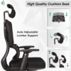 C154- VENZO High Back Ergonomic Mesh Office Chair with Auto Adjustable Lumbar Support, 3D Armrests, Multi-Tilt Lock Mechanism & Strong Chrome Base - (Black)