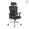 C154- VENZO High Back Ergonomic Mesh Office Chair with Auto Adjustable Lumbar Support, 3D Armrests, Multi-Tilt Lock Mechanism & Strong Chrome Base - (Black)