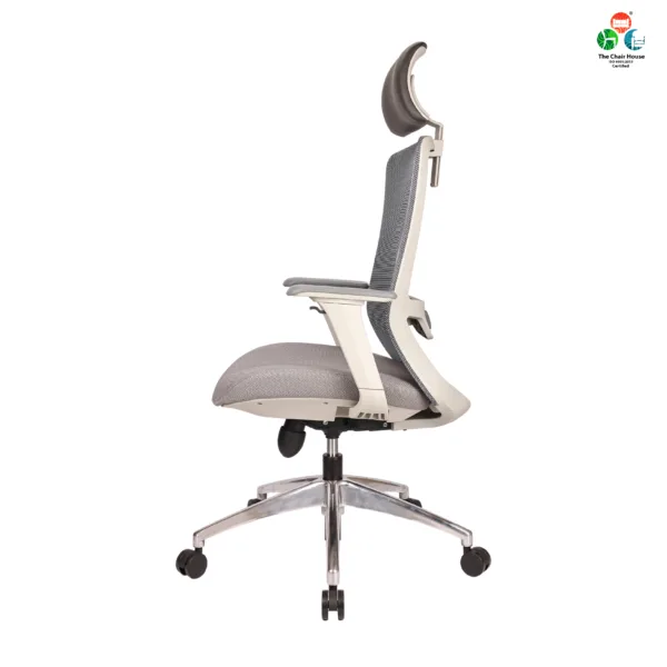C156 - DELIGHT Hight Back Chair for Office Work at Home, Ergonomic Chair, Computer Chair, 4D Adjustable Arm, 1D Headrest & 2D Lumbar, Spine Support, Multi-Lock Position Bolt with seat Slider, Aluminum Base Korean wired Grey Mesh with Grey Back ( Grey) 15 C156 - DELIGHT Hight Back Chair for Office Work at Home, Ergonomic Chair, Computer Chair, 4D Adjustable Arm, 1D Headrest & 2D Lumbar, Spine Support