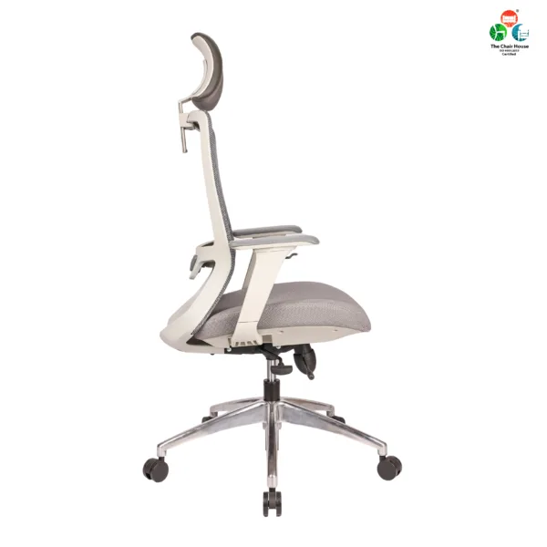 C156 - DELIGHT Hight Back Chair for Office Work at Home, Ergonomic Chair, Computer Chair, 4D Adjustable Arm, 1D Headrest & 2D Lumbar, Spine Support, Multi-Lock Position Bolt with seat Slider, Aluminum Base Korean wired Grey Mesh with Grey Back ( Grey) 12 C156 - DELIGHT Hight Back Chair for Office Work at Home, Ergonomic Chair, Computer Chair, 4D Adjustable Arm, 1D Headrest & 2D Lumbar, Spine Support